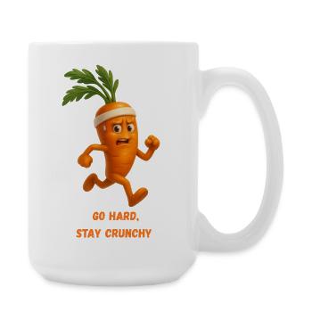 KarottenGo Hard Stay Crunchy Karikatur  - Große Tasse 440 ml - Weiß - Rechts