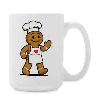 Gingerbread Cook - Large Mug 440 ml - white - Right