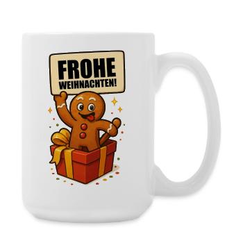 Gingerbread Man Merry Christmas - Large Mug 440 ml - white - Right