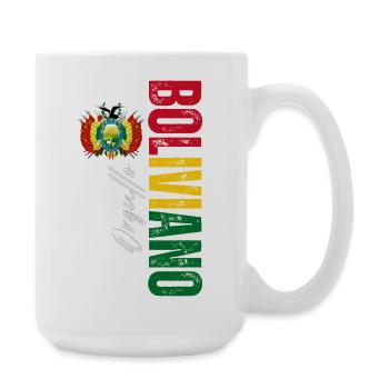 Orgueil bolivienne, conception verticale - Grande tasse 440 ml - blanc - Droite