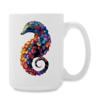 Pangolin Schuppentier Tannenzapfentier Pangoline - Große Tasse 440 ml - Weiß - Rechts