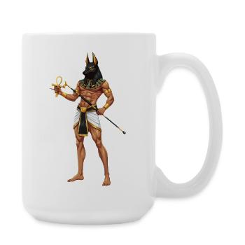 Anubis Warrior with Ankh Cosplay - Large Mug 440 ml - white - Right
