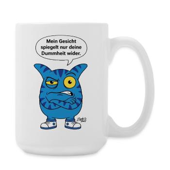 Your Face Reflects Stupidity - Zooki - Large Mug 440 ml - white - Right