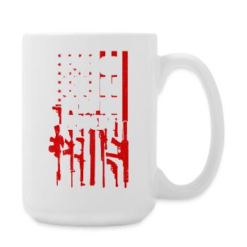 Pro-armes, anti-idiots - Grande tasse 440 ml - blanc - Droite