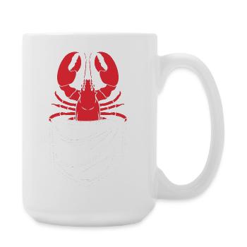 Hummer Meeresfrüchte Maine Lobster Languste - Große Tasse 440 ml - Weiß - Rechts
