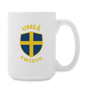 Umeå Sweden Shieldcrest - Large Mug 440 ml - white - Right