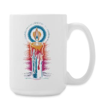 Faith Light Candle Retro Spirit Design - Grande tasse 440 ml - blanc - Droite