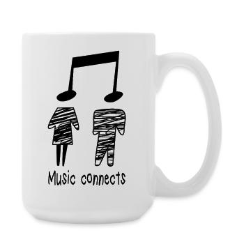 Musicien Professeur de musique Récitant une partition cadeau - Grande tasse 440 ml - blanc - Droite