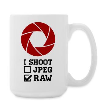 Je photographie – Conception d’appareils photo pour photographes - Grande tasse 440 ml - blanc - Droite