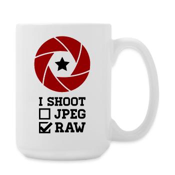 Je photographie – Conception d’appareils photo pour photographes - Grande tasse 440 ml - blanc - Droite