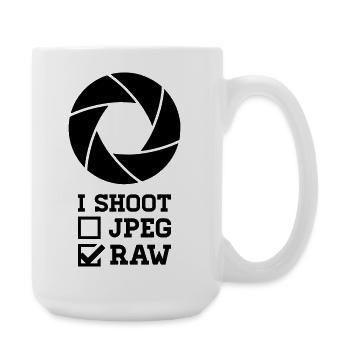 Je photographie – Conception d’appareils photo pour photographes - Grande tasse 440 ml - blanc - Droite