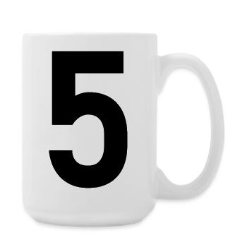 5. JUBILÄUM. 5 JAHRE. 5. JUBILÄUM. KIND - Große Tasse 440 ml - Weiß - Rechts