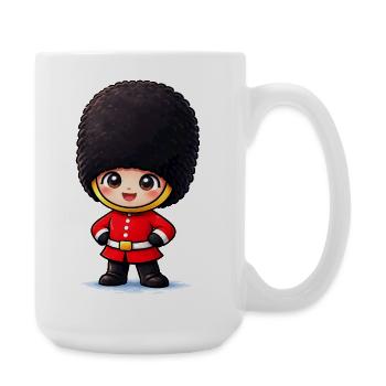 Niedlicher London Palastwächter Cartoon - Grande tasse 440 ml - blanc - Droite