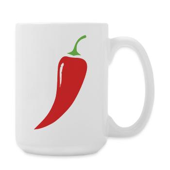 Rote Chili Schote Gemüse - Große Tasse 440 ml - Weiß - Rechts