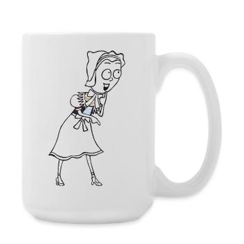 SERBSKA JANKA - contour - - Large Mug 440 ml - white - Right