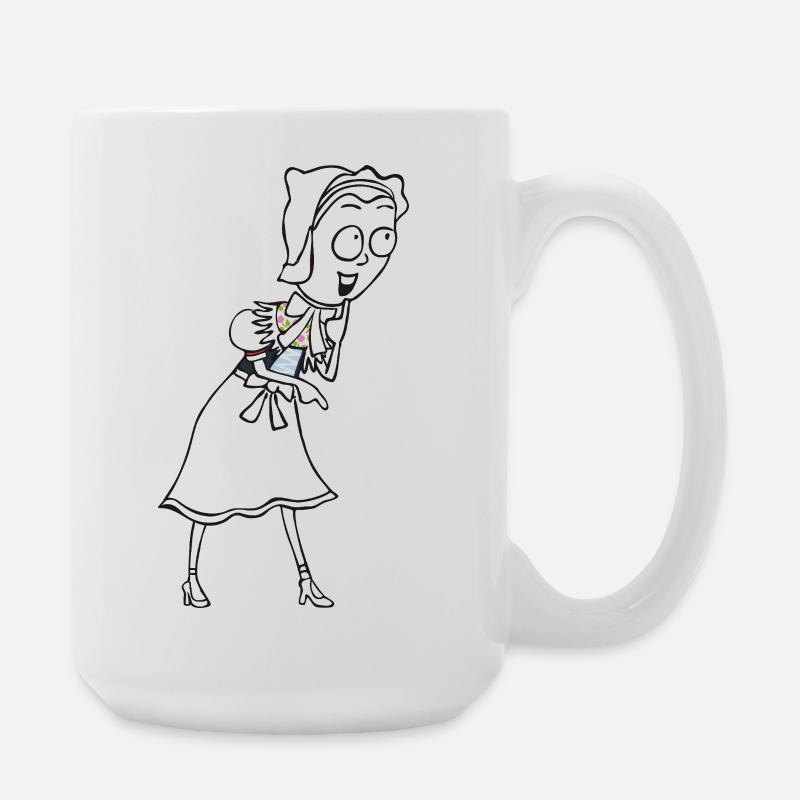 SERBSKA JANKA - contour - - Grande tasse 440 ml - blanc