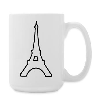 Tour Eiffel Paris monument minimaliste - Grande tasse 440 ml - blanc - Droite
