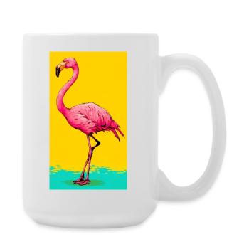 Flamant - Grande tasse 440 ml - blanc - Droite