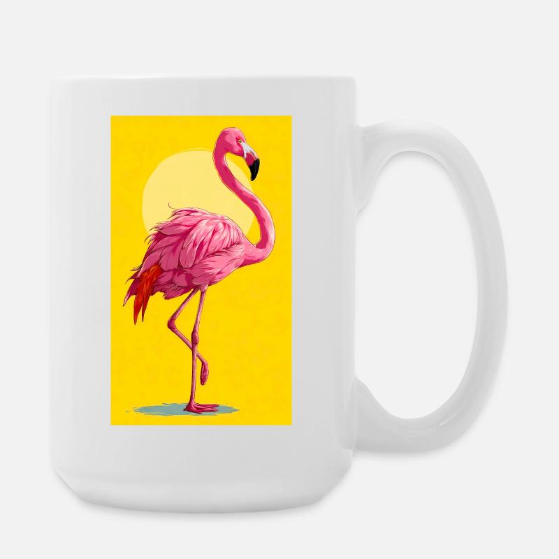 flamingo - Large Mug 440 ml - white