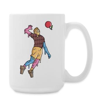 Joueurs de volley-ball Glaces Enfants Joueurs de volley-ball - Grande tasse 440 ml - blanc - Droite
