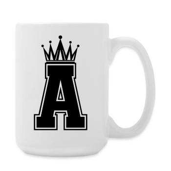 A_Buchstabe_krone - Grande tasse 440 ml - blanc - Droite