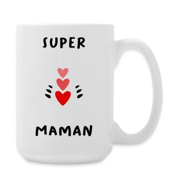 MAMAN. FÊTE DES MÈRES. COEUR. FÊTE. BONNE FÊTE MAM - Grande tasse 440 ml - blanc - Droite