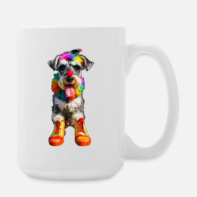 Schnauzer Clown - Large Mug 440 ml - white
