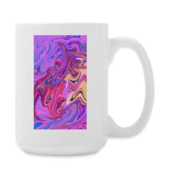 Farbwirbel Pastellmarmor Trio - Große Tasse 440 ml - Weiß - Rechts