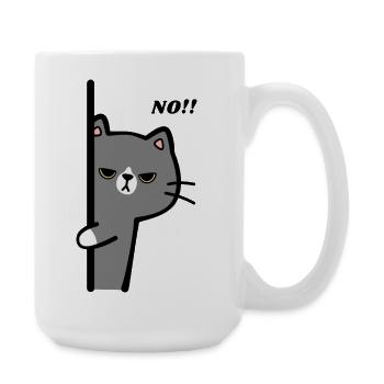 Un chat sinistre au bord - Grande tasse 440 ml - blanc - Droite