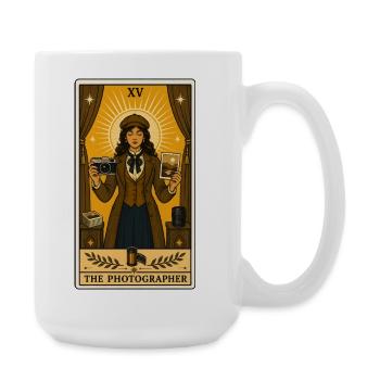Fotografin | Kamera Beruf Tarot - Große Tasse 440 ml - Weiß - Rechts
