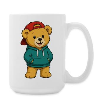 Casquette à capuche Teddy Streetwear - Grande tasse 440 ml - blanc - Droite