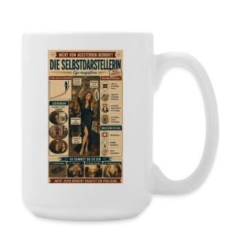 Die Selbstdarstellerin – Ego vor Kamera - Große Tasse 440 ml - Weiß - Rechts