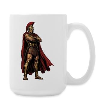 Spartan Knight with Red Coat - Large Mug 440 ml - white - Right