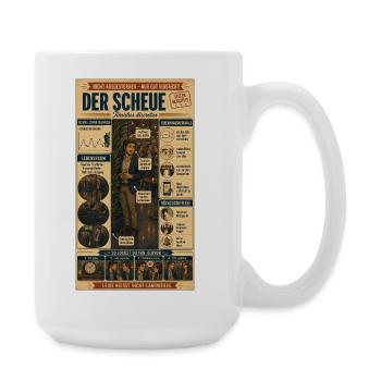 Der Scheue – nicht weg, nur gut versteckt - Große Tasse 440 ml - Weiß - Rechts