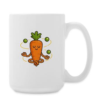 Zen Carrot and his Floating Peas - Large Mug 440 ml - white - Right