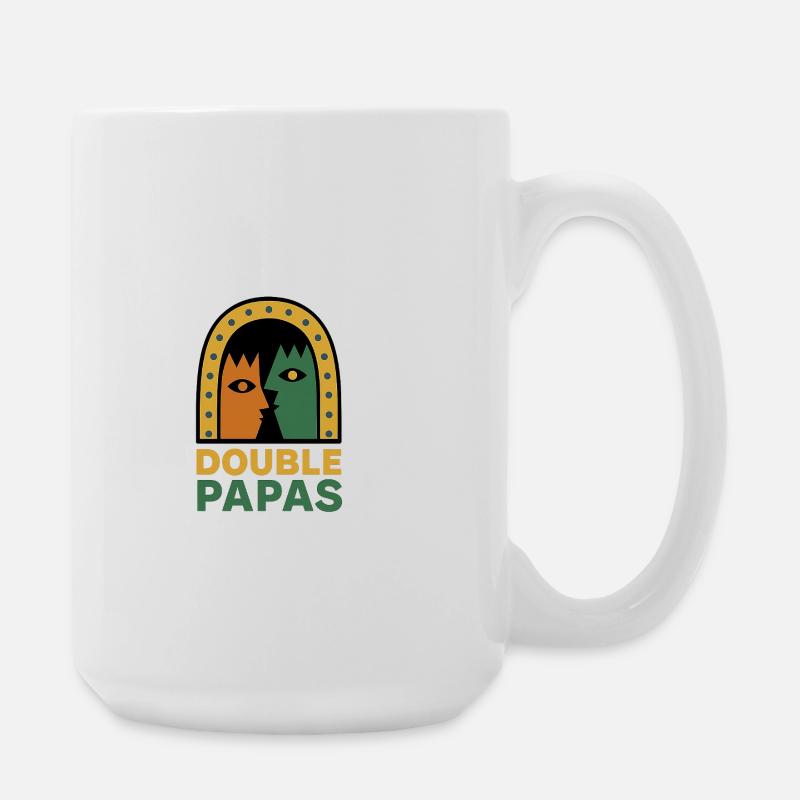 Double Dads Grafikdesign - Große Tasse 440 ml - Weiß