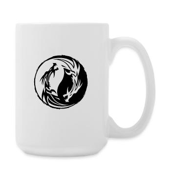 Dragon Yin Yang - Large Mug 440 ml - white - Right