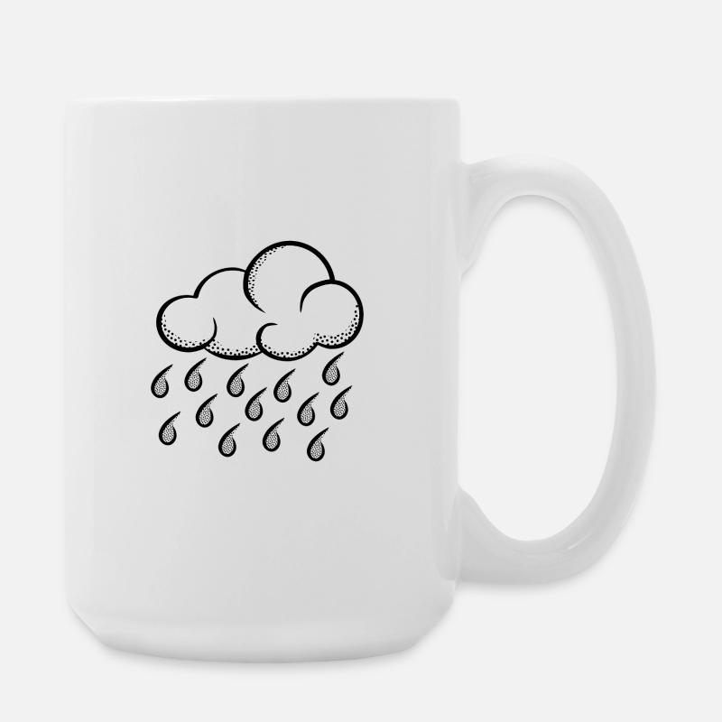 Cloud Pop Art Halftone - Große Tasse 440 ml - Weiß