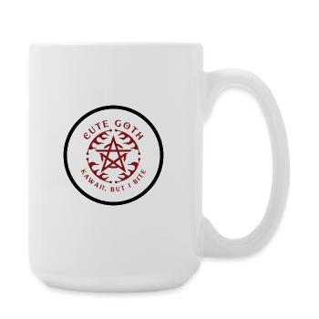 Niedliches Goth-Pentagramm-Wappen - Große Tasse 440 ml - Weiß - Rechts