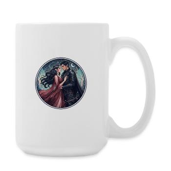 Knight's love under the stars - Large Mug 440 ml - white - Right