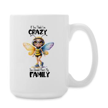 Fille abeille aux ailes arc-en-ciel - Grande tasse 440 ml - blanc - Droite