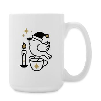 Golden Shooting Star Night - Large Mug 440 ml - white - Right