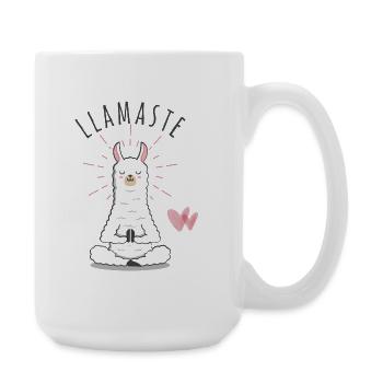 Llamaste Meditations-Lama - Große Tasse 440 ml - Weiß - Rechts