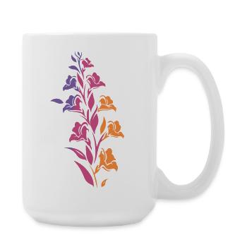 Colorful Floral Branch - Large Mug 440 ml - white - Right