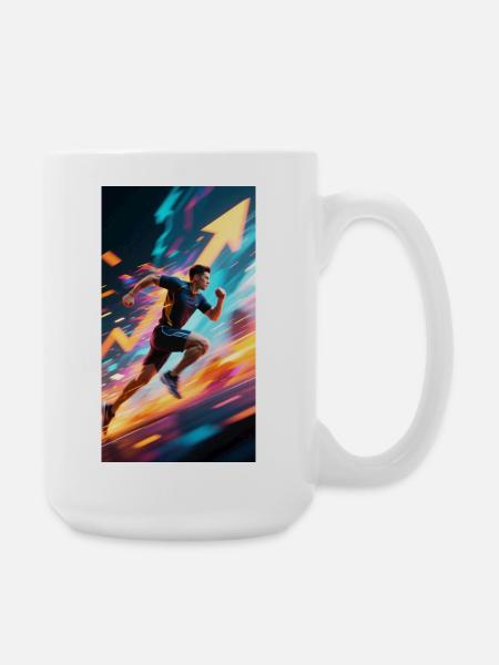 keep moving - Large Mug 440 ml - white