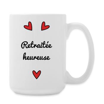 RETIRED. RETIREMENT. HAPPY RETIREMENT - Large Mug 440 ml - white - Right