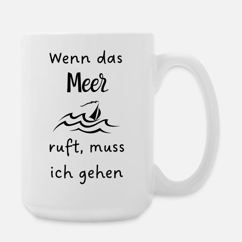 Wenn_das_Meer is calling - Large Mug 440 ml - white