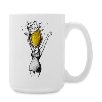 Bachelor Party Bachelor Party Beer - Illustration - Large Mug 440 ml - white - Right