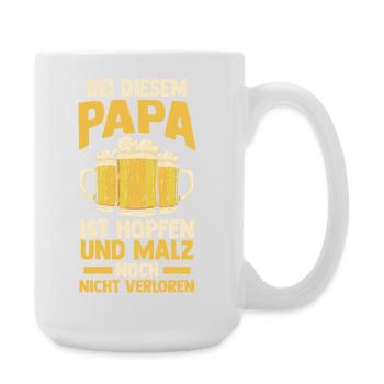 Bier Vater Vatertag Papa - Große Tasse 440 ml - Weiß - Rechts