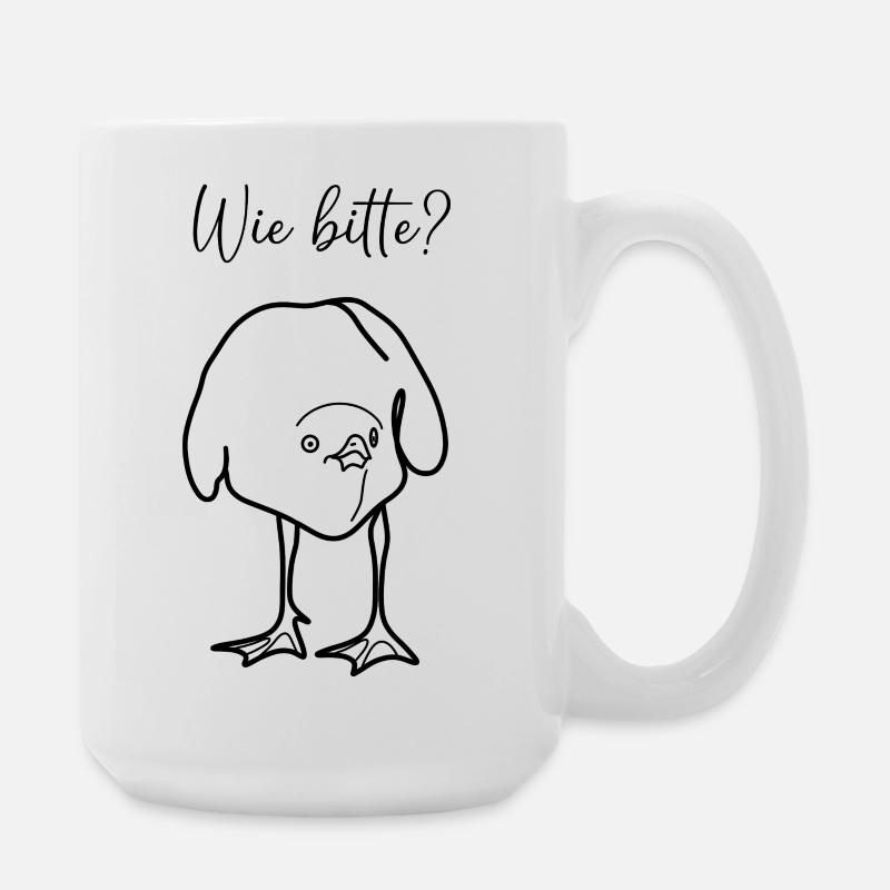 Wie bitte? - Große Tasse 440 ml - Weiß